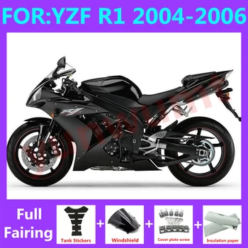 Новый ABS Мотоцикл Впрыска полный комплект обтекателей подходит Для YZF R1 2004 2005 2006 YFZ-R1 04 05 06 Комплекты Кузовных обтекателей черный