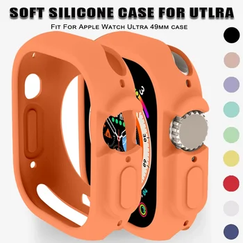 Конфетный Силиконовый Защитный Чехол для Apple Watch Ultra 49mm Smartwatch TPU Protector Аксессуары Для Бампера Iwatch Series 8