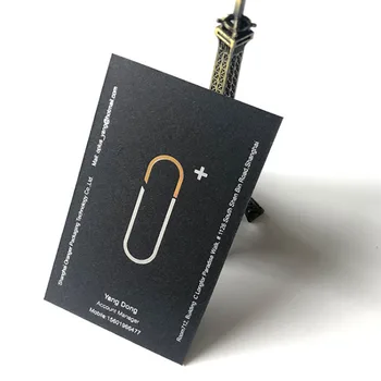 Визитная карточка на заказ, роскошная черная визитная карточка с тиснением золотой фольгой