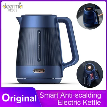 Новый электрический чайник Deerma Smart с защитой от ожогов, интеллектуальный цифровой дисплей, регулировка температуры, защита теплоизоляции