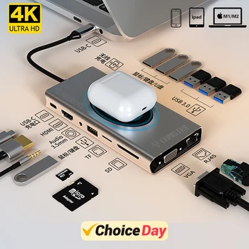 CERASTES USB C КОНЦЕНТРАТОР Док-Станция Концентратор USB 3.0 Type C К HDMI-совместимому USB-Разветвителю Адаптер для Портативных ПК Macbook Pro Air