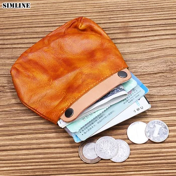 Новый женский кошелек из натуральной кожи, женский винтажный короткий кошелек с застежкой большой емкости, держатель для карт, сумка для хранения денег, чехол