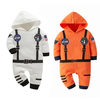 Демисезонный Комбинезон для новорожденных мальчиков и девочек, костюм Астронавта, комбинезон, хлопковый космический костюм, детский комбинезон, одежда