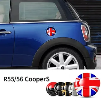 Совершенно новый рисунок из углеродного волокна/стиль Ray, Черная наклейка на крышку топливного бака автомобиля, наклейка на корпус для автозапчастей MINI Cooper S R56 R55
