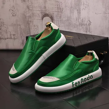 Летние дизайнерские мужские кроссовки из сетчатого материала, уникальная обувь на платформе, Зеленая, черная, Белая Мужская повседневная обувь, лоферы LazyLight
