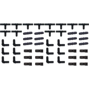 Комплект ирригационных фитингов для капельных труб - 12 тройников, 12 муфт, 12 концов, 12 колен - 16 мм Совместимые системы капельного орошения
