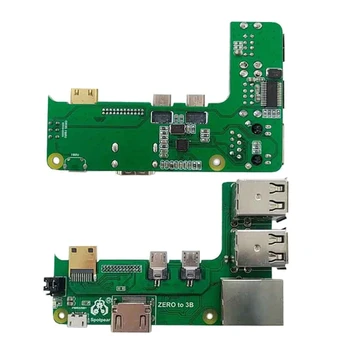 для Raspberry Pi Zero 2W-3B Интерфейсный Адаптер Zero-Pi 3 Плата расширения Zero Pi 0 USB-КОНЦЕНТРАТОР RJ45 HAT