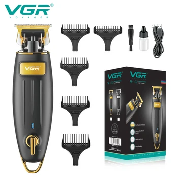 VGR Машинка для стрижки волос Профессиональная машинка для стрижки волос Беспроводная парикмахерская Перезаряжаемая Электрическая Машинка для стрижки бороды Машинка для стрижки волос для мужчин V-192