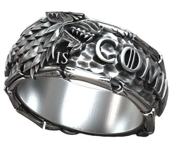 мужское кольцо gKnight с Огненным и Кровавым Драконом весом 11 г, серебро 925 пробы, черное Золото, Панк-кольцо