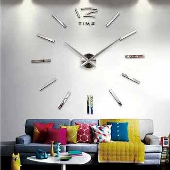 2020 новая распродажа настенных часов horloge watch акриловые зеркальные наклейки гостиная кварцевая игла украшение дома