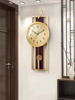 Бесплатные домашние часы, классические часы в новом китайском стиле, простые модные часы для гостиной