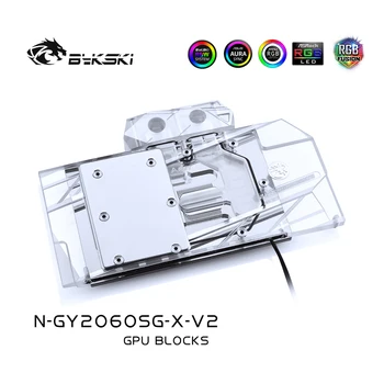 Водяной блок BYKSKI используется для Galaxy GeForce RTX 2070/2060/1660Ti/1660/Gainward Поддержка A-RGB/RGB LED Блок Излучателя Света Медь