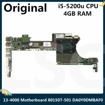 LSC Восстановленная Материнская Плата для ноутбука HP Spectre X360 13-4000 801507-501 с 4 ГБ оперативной памяти I5-5200u CPU DA0Y0DMBAF0