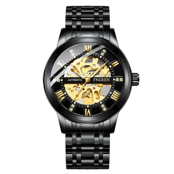Модные Круглые кварцевые роскошные деловые часы Roma с циферблатом, водонепроницаемый Многофункциональный ремешок из нержавеющей стали, модные наручные часы для мужчин