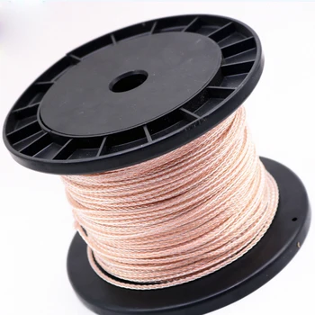 5 М плетеный OCC медно-серебряный провод для обновления аудио кабеля для наушников