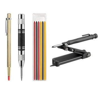 Многофункциональные инструменты для рисования, строительный карандаш, Инструменты для зарисовки, Контурный калибр, Инструменты для разметки, Механический карандаш В упаковке из 5 штук