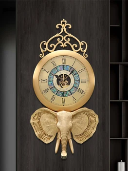 Настенные часы Европейские часы для виллы, роскошные часы для гостиной, домашние современные настенные американские декоративные часы.