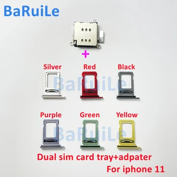 BaRuiLe 1 комплект для iPhone 11, устройство для чтения двух SIM-карт, гибкий кабель + Замена адаптера для лотка для SIM-карт
