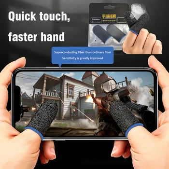 Игровой рукав для пальцев, игровой контроллер, Непромокаемые перчатки, Дышащие Кончики пальцев Для мобильных игр, чехол для подставок для пальцев с сенсорным экраном