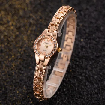 Роскошные женские часы со стразами, элегантный браслет с маленьким циферблатом, кварцевые наручные часы, Модные женские часы из розового золота relogio feminino