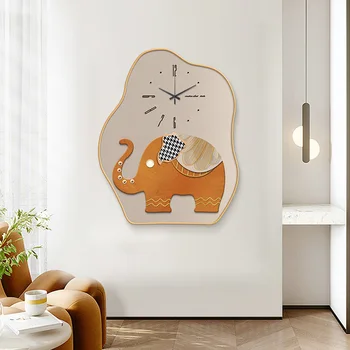 Роскошные современные часы, настенные часы для гостиной, домашняя мода, креативное простое индивидуальное искусство, немой декоративный настенный будильник.
