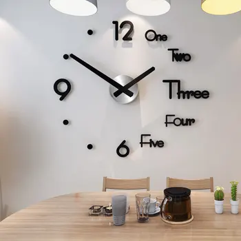 3D настенные часы современного дизайна, цифровые настенные часы 