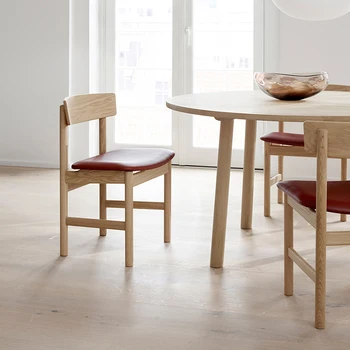Деревянный обеденный стул для гостиной Nordic Офисный Передвижной Пол Стулья для спальни гостиной Кухонные Шезлонги Мебель для дома WXH35XP