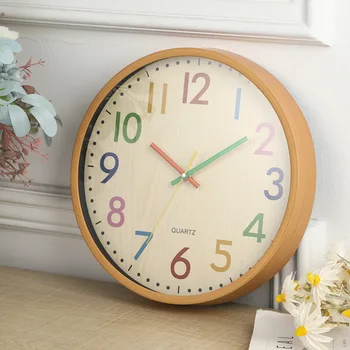 12-Дюймовые Цветные настенные часы, Мультяшная детская спальня, гостиная, Индивидуальность, Креативная мода, Детские часы