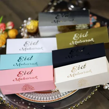 5/50/100шт Коробка Конфет Eid Mubarak Рамадан Карим Подарочные Коробки Исламский Мусульманский Фестиваль Happy Al-Fitr Eid Event Party Supplies