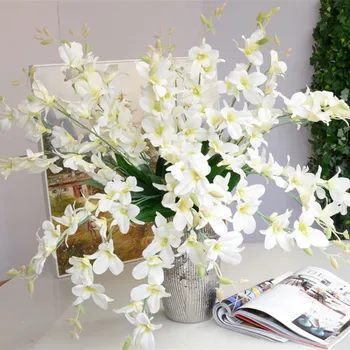 Новое поступление, 1 шт. имитация искусственного цветка, Орхидея, Шелковый цветок, Свадебное украшение для дома, спальни, вечерние принадлежности