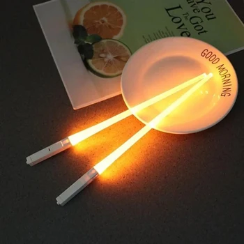 Красочные светодиодные палочки для еды, меняющие цвет, светодиодные палочки для еды, концертные принадлежности