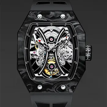 Механизм AESOP Real Tourbillon, механические часы со скелетом Для мужчин, спортивные водонепроницаемые часы, мужские наручные часы, лучший бренд класса Люкс