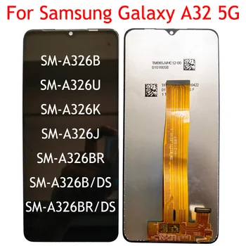 Черный для Samsung Galaxy A32 5G 2021 A326 SM-A326B SM-A326U SM-A326K SM-A326J ЖК-дисплей С сенсорным экраном и Дигитайзером в сборе