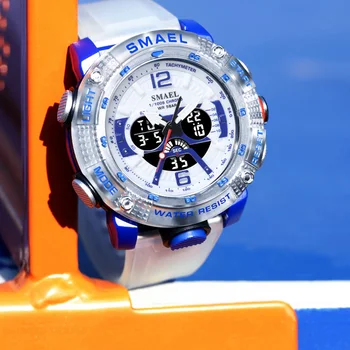 Спортивные часы, водонепроницаемые мужские часы, Цифровой светодиодный дисплей, кварцевый аналоговый секундомер, Модные мужские часы reloj hombre