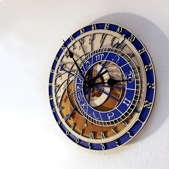 Креативные винтажные настенные часы 3D, большие настенные часы 30 см, немой астрономический Ретро кварцевые настенные часы для домашнего декора, прямая поставка