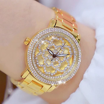 Женские часы люксового бренда с большим циферблатом 2020, женские наручные часы из хрусталя и золота, Женские кварцевые часы из нержавеющей стали Montre Femme 2021