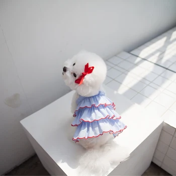 Летние платья для домашних животных, Милая тюлевая юбка принцессы для щенков, Чихуахуа, Йоркширский Сладкий кот, Одежда для маленьких собак, Товары для домашних животных