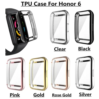 Для Huawei Band 7 /Band 6 Pro /Honor Band 6 Замена чехла-бампера, мягкий браслет из ТПУ, рамка, защита часов, полное покрытие