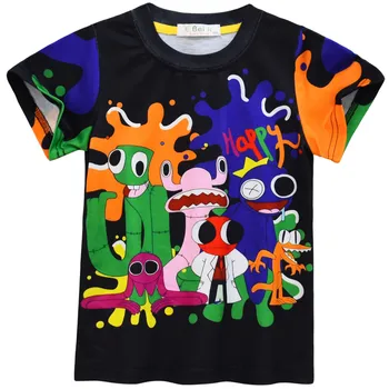 Игра Rainbow Friends, детская футболка для косплея, летние топы с короткими рукавами для девочек и мальчиков, футболки, Детские спортивные футболки, Одежда