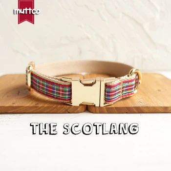 MUTTCO, розничная продажа ошейника в британском стиле, модный ошейник для собак в шотландскую клетку, 5 размеров UDC012J
