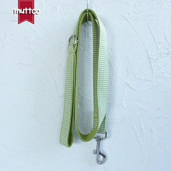 Уникальный дизайн MUTTCO модный галстук-бабочка ручной работы поводок для собак LIME TINY PLAID поводок для собак 5 размеров UDL106