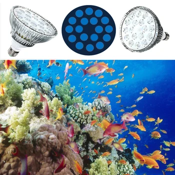 Лампы Par38 54 Вт Nano Aquarium Lighting E27 LED Marine Aquarium Lamp 450 нм синего цвета Используется светодиодная лампа для морских кораллов SPS LPS