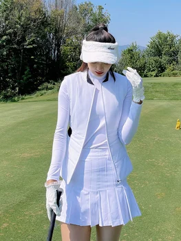 Женский жилет Love Golf, осенне-Зимний Новый Корейский спортивный теплый топ для гольфа, модный жилет на молнии, женская спортивная куртка