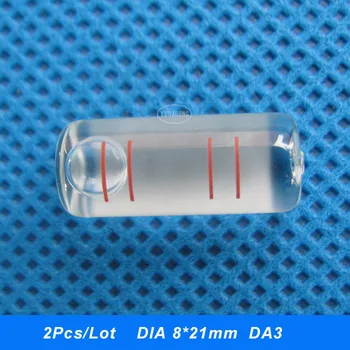 Высокоточный стеклянный уровень QASE 8 * 21 мм DA3 стеклянный уровень пузырь Цилиндрический пузырь спиртовой уровень Белая вода