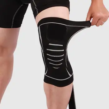 Поддержка колена 1ШТ, 3D вязаный многоразовый компрессионный бандаж, баскетбольный наколенник, наколенник для бега