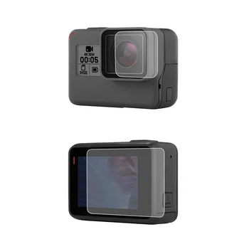 Камера Защитный объектив из закаленного стекла, ЖК-экран, Защитная пленка для экшн-камеры GOPRO Hero 5/Hero 6/Hero 7 Black