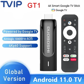 Глобальная версия TVIP GT1 TV Stick 4K Android TV 11 2 ГБ ОПЕРАТИВНОЙ ПАМЯТИ 8 ГБ ПЗУ Netflix Wifi Google Assistant Bluetooth 5.0 Smart TV Dongle