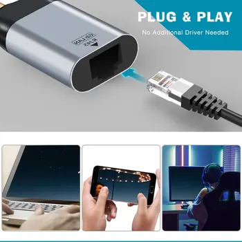 Создание кабеля-адаптера USB C к Ethernet из алюминия USB-C к сетевому адаптеру локальной сети RJ45, совместимому с Thunderbolt 3