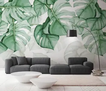 Обои на заказ, ручная роспись панциря черепахи, задний план тропического растения, стена гостиной, спальни, 3D обои