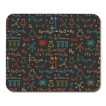 Прямоугольный коврик для мыши Резиновый Школьная химия в образовании Химическая формула Коврик для мыши Аксессуары для игровых ноутбуков Задняя крышка
